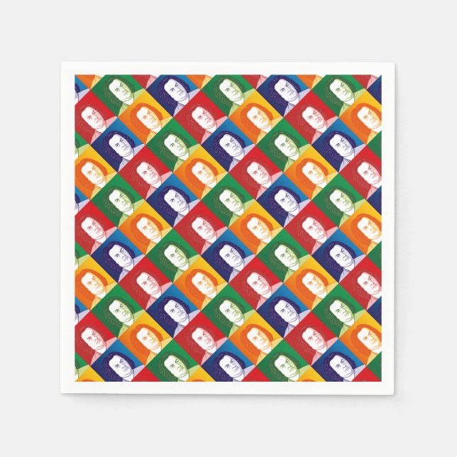 Guardanapo De Papel Johann Sebastian Bach im Cartoon Stil (Frente)