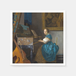 Guardanapo De Papel Johannes Vermeer - Lady Sentada em uma Virgem