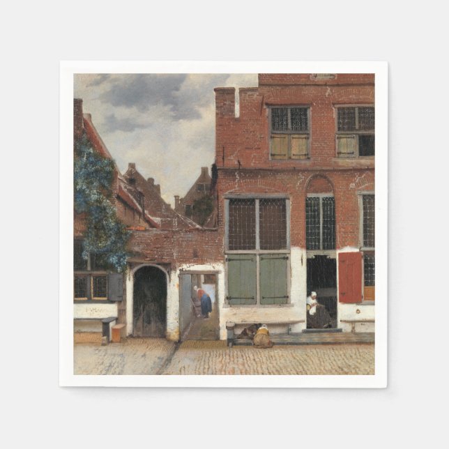 Guardanapo De Papel Johannes Vermeer - Little Street (Frente)