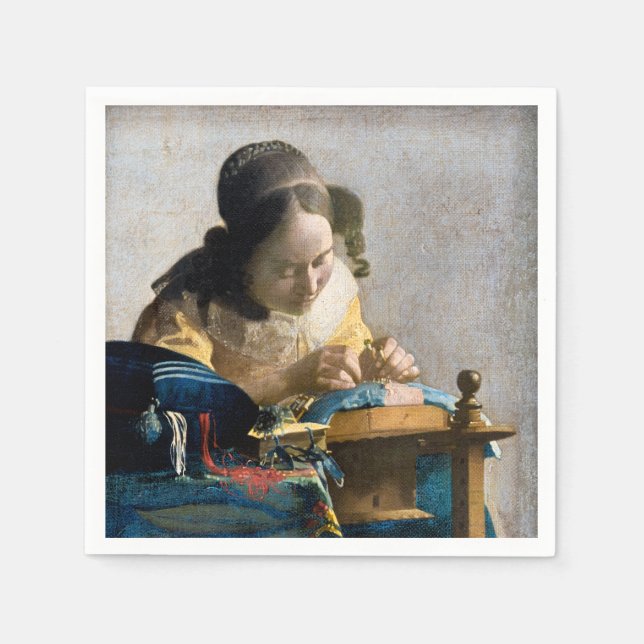Guardanapo De Papel Johannes Vermeer - O Lacemaker (Frente)