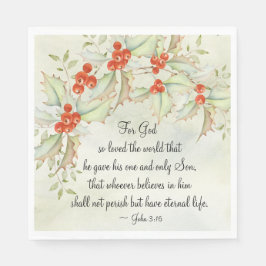 Guardanapo De Papel John 3:16 Deus tão amado pelo mundo, Natal
