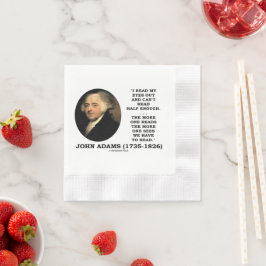 Guardanapo De Papel John Adams Leu Meus Olhos Para Fora Não Posso Ler
