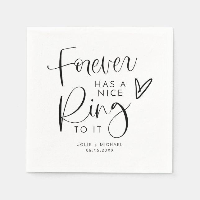 Guardanapo De Papel JOLIE Forever Has a Nice Ring to It Engagement (Frente)