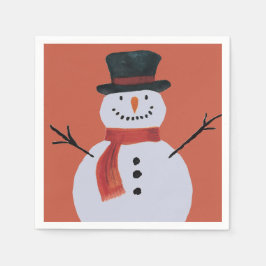 Guardanapo De Papel Jolly Party Snowman