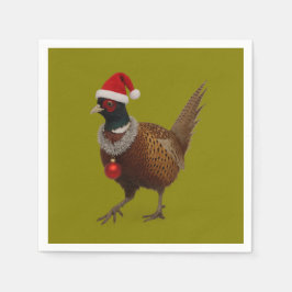 Guardanapo De Papel Jolly Pheasant Christmas paper party napkins