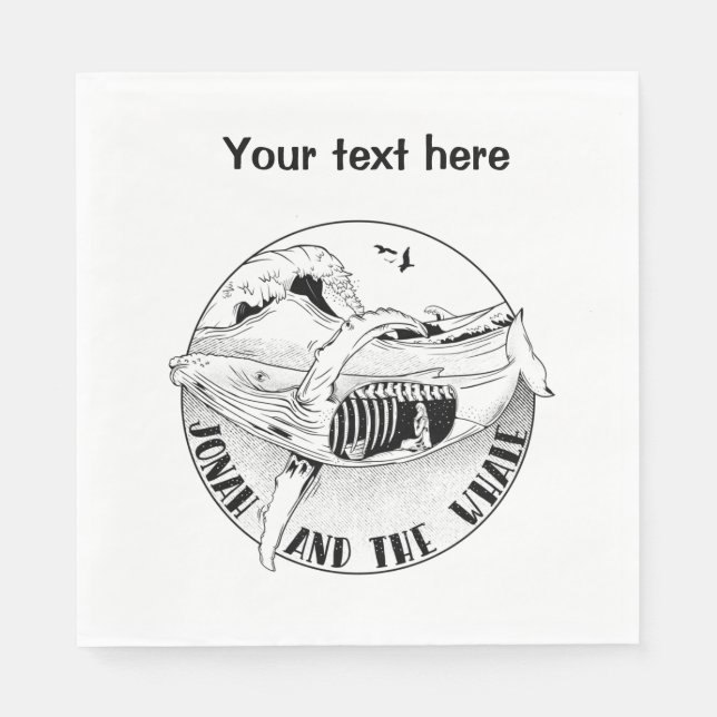 Guardanapo De Papel Jonah e a baleia (Frente)