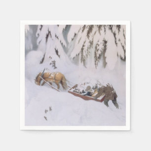 Guardanapo De Papel Jornada de Natal Através da Neve (por Kittelsen)