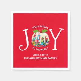 Guardanapo De Papel JORNADA DE Natal Vermelho AO MUNDO, Christian