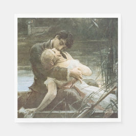 Guardanapo De Papel Jovem Casal Apaixonado (Festa de casamento) (Beijo