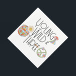 Guardanapo De Papel Jovem, Selvagem e Três | Kid Birthday Napkin | Boh<br><div class="desc">Jogando uma terceira festa de aniversário no seu filho selvagem? Adicione estes guardanapos de papel para garantir que os vibradores estão fluindo 😎 Disponíveis em uma variedade de opções   estilos!</div>