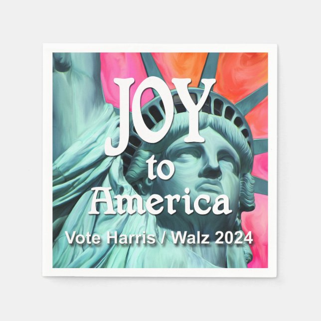 Guardanapo De Papel Joy para America Harris Walz (Frente)