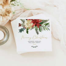 JOY Red Poinsettia Natal Decência