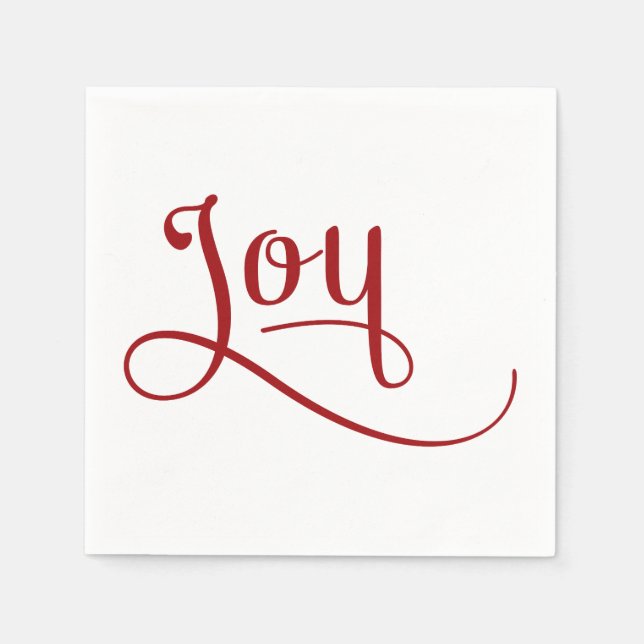 Guardanapo De Papel Joy Script Red (Frente)
