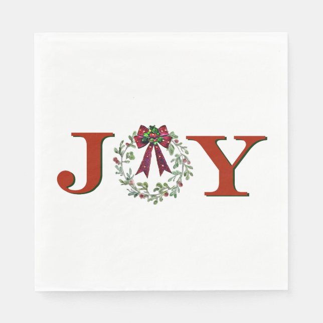 Guardanapo De Papel Joy with Wreath (Frente)