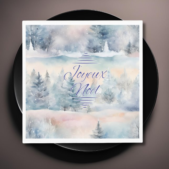 Guardanapo De Papel Joyeux Noël em matizes legal (Criador carregado)