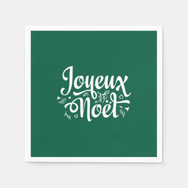 Guardanapo De Papel Joyeux Noel Green (Frente)
