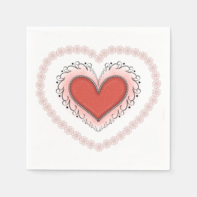Guardanapo De Papel Joyful Heart Napkin (Frente)