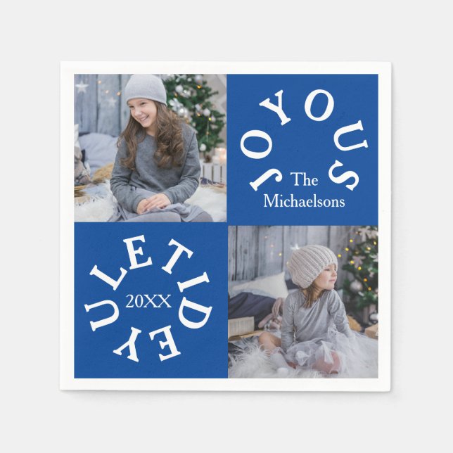 Guardanapo De Papel Joyous Yuletide 2 Photo (Frente)