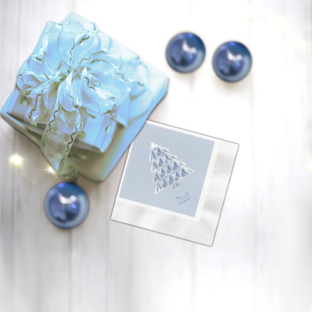 Guardanapo De Papel Joyoux Noel Blue Paper Napkin (Criador carregado)