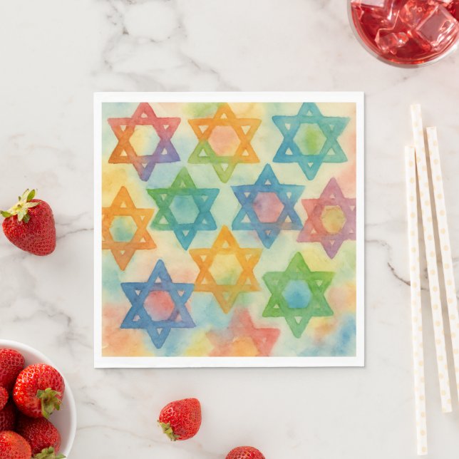 Guardanapo De Papel Judaica Gifs - Aprons Personalizáveis - Estrelas J (Insitu)
