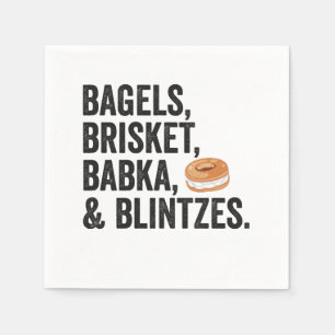 Guardanapo De Papel Judeu Hanukkah Bagels Brisket Bakka mistura o pres