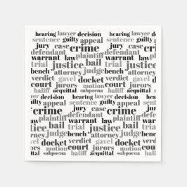 Guardanapo De Papel Judicial Legal Terns Word Cloud Design