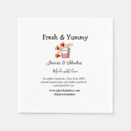 Guardanapo De Papel Juices e shakes website de negócios de restaurante