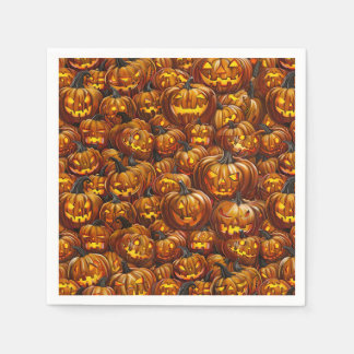 Guardanapo De Papel Jumble de Jack-o-Lanternas