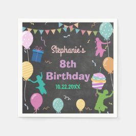 Guardanapo De Papel Jump Birthday Chalkboard Kid Trampoline Party