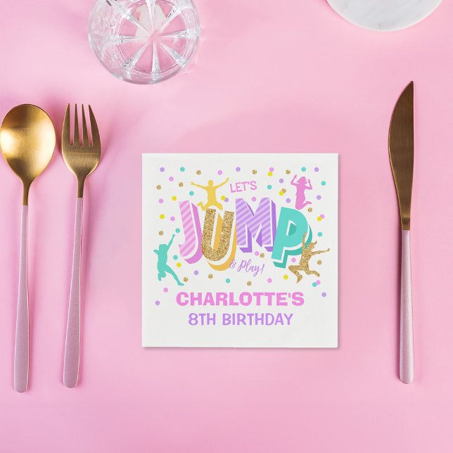 Guardanapo De Papel Jump Birthday Personalizou Napkins (Criador carregado)