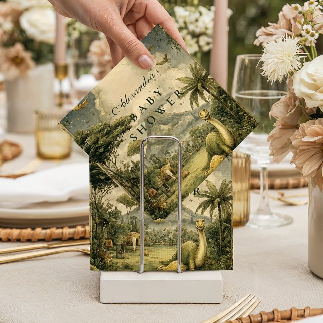Guardanapo De Papel Jungle Dinosaur Baby Shower (Criador carregado)