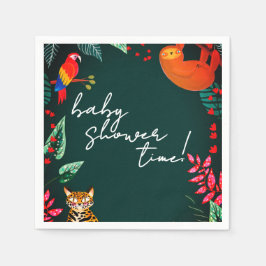 Guardanapo De Papel Jungle Wildlife Baby Shower