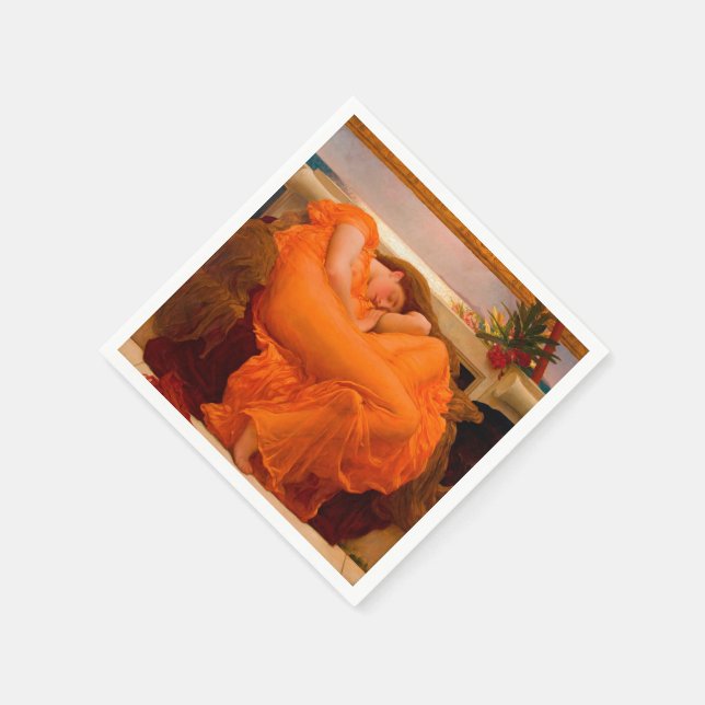 Guardanapo De Papel Junho flamejante por Lord Frederic Leighton (Canto)