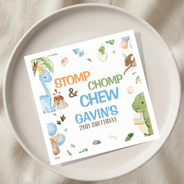 Guardanapo De Papel Jurassic Cute Dinosaur Birthday Party Paper Napkin
