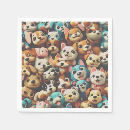 Guardanapo De Papel Just a bunch of happy puppies