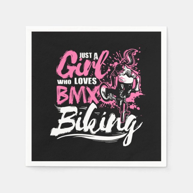 Guardanapo De Papel Just a Girl Who Loves BMX Biking (Frente)
