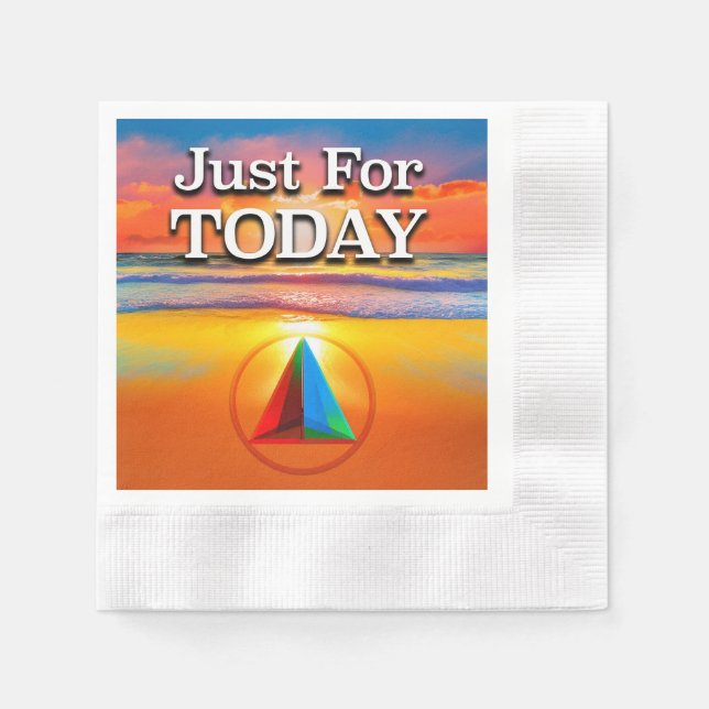 Guardanapo De Papel Just For Today Recovery Slogan Sunrise (Frente)