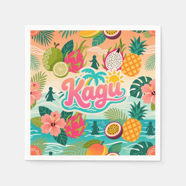 Guardanapo De Papel Kagu Tropical Tutti Frutti (Frente)