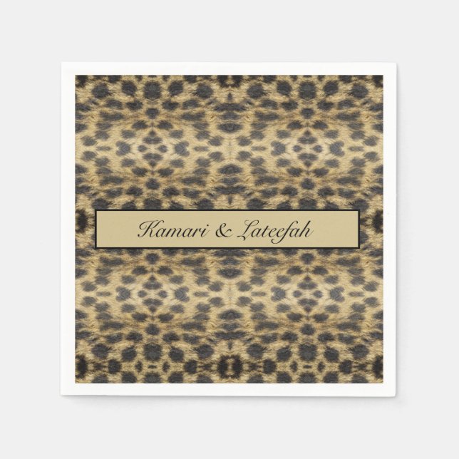 Guardanapo De Papel KaleidoCheetah, personalizado (Frente)
