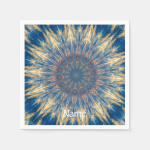 Guardanapo De Papel Kaleidoscópio Blue Chakra Thunder_Cove