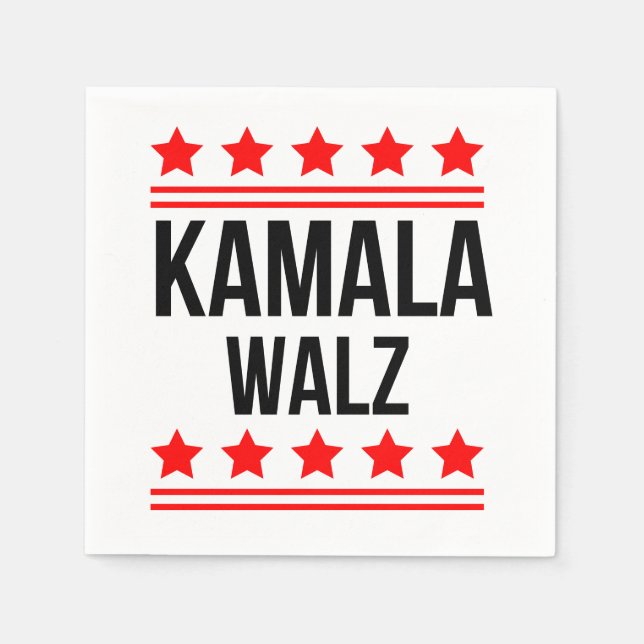 Guardanapo De Papel Kamala Harris E Tim Walz 2024 (Frente)
