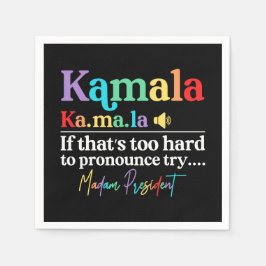 Guardanapo De Papel Kamala Harris Senhora Presidente