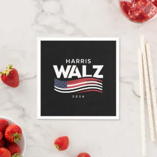 Guardanapo De Papel Kamala Harris Tim Walz Walz 2024 Eleição