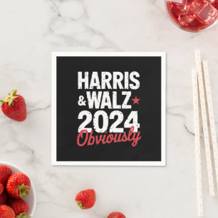 Guardanapo De Papel Kamala Walz Obviamente 2024 Harris Waltz 2024