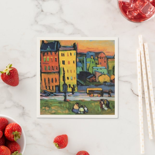 Guardanapo De Papel Kandinsky - Casas em Munique, (Insitu)