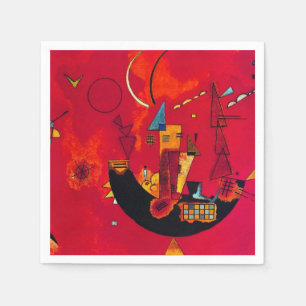 Guardanapo De Papel Kandinsky Mit und Gegen Red Abstrato