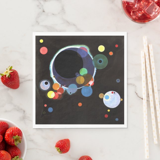 Guardanapo De Papel Kandinsky - Several Circles, famous abstract art (Insitu)