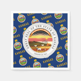 Guardanapo De Papel Kansan Flag & Seal, Flag of Kansas