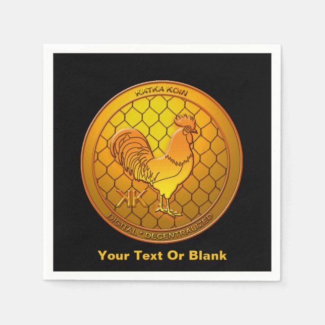 Guardanapo De Papel KatkaKoin Cryptocurrency ICO (Frente)