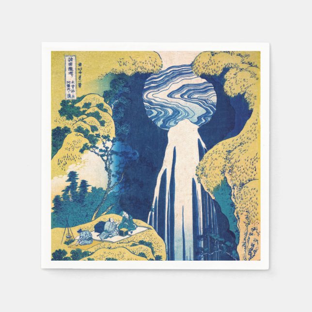 Guardanapo De Papel Katsushika Hokusai - Amida Falls (Frente)
